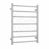 ThermoGroup 600x800x122mm 240V Budget Straight Round Ladder Heated Towel Rail 7 Bars Polished Stainless Steel