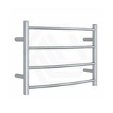 ThermoGroup 4/7/12 Bars 240V Curved Round Ladder Heated Towel Rail Polished Stainless Steel