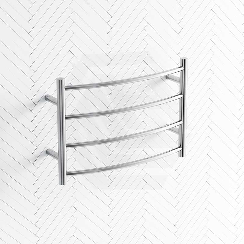 ThermoGroup 4/7/12 Bars 240V Curved Round Ladder Heated Towel Rail Polished Stainless Steel