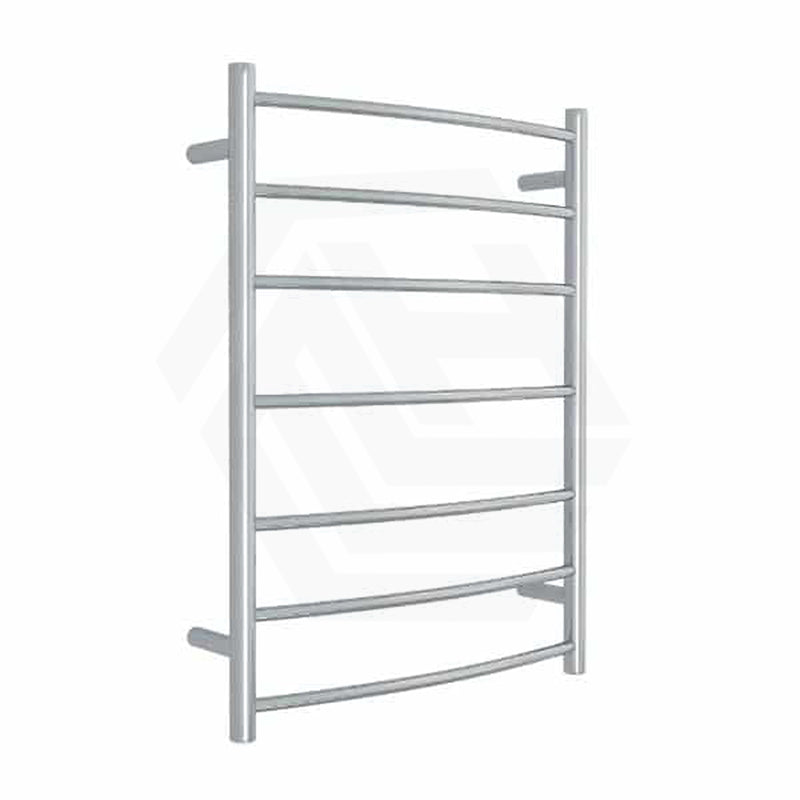 ThermoGroup 4/7/12 Bars 240V Curved Round Ladder Heated Towel Rail Polished Stainless Steel