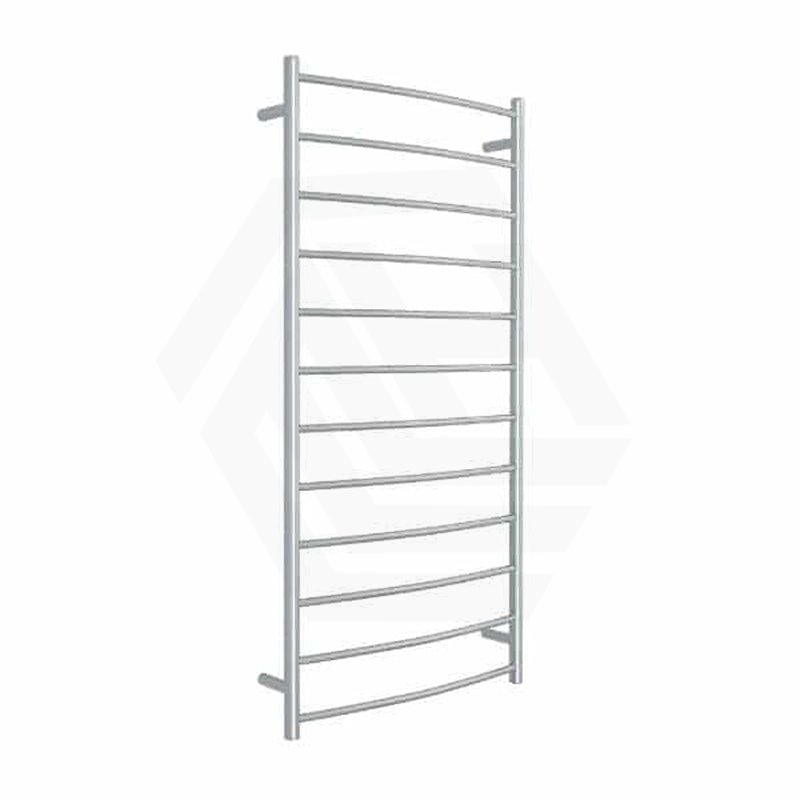 ThermoGroup 4/7/12 Bars 240V Curved Round Ladder Heated Towel Rail Polished Stainless Steel