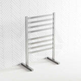 ThermoGroup Thermorail 590x900x355mm 240V Straight Flat Free-Standing Polished Stainless Steel Heated Towel Rail 8 Bars