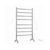 ThermoGroup Thermorail 600x1080x300mm 240V Straight Round Free-Standing Polished Stainless Steel Heated Towel Rail 8 Bars