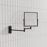 Thermogroup 200mm Square Makeup Mirror 1&5x Magnification Matt Black/Chrome