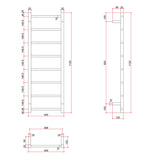 ThermoGroup 4-14 Bars 240V Straight Round Ladder Heated Towel Rail Variant Colour Available