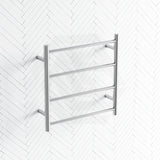 ThermoGroup 550x550x122mm 12V Straight Round Ladder Heated Towel Rail 4 Bars Variant Colour Available