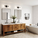 ThermoGroup 550x550x122mm 12V Straight Round Ladder Heated Towel Rail 4 Bars Variant Colour Available