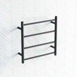 ThermoGroup 550x550x122mm 12V Straight Round Ladder Heated Towel Rail 4 Bars Variant Colour Available