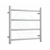 ThermoGroup 550x550x122mm 240V Straight Round Ladder Heated Towel Rail 4 Bars Polished Stainless Steel/Matt Black