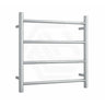 ThermoGroup 550x550x122mm 240V Straight Round Ladder Heated Towel Rail 4 Bars Polished Stainless Steel/Matt Black