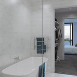ThermoGroup 550x550x122mm 240V Straight Round Ladder Heated Towel Rail 4 Bars Polished Stainless Steel/Matt Black