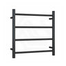ThermoGroup 550x550x122mm 240V Straight Round Ladder Heated Towel Rail 4 Bars Polished Stainless Steel/Matt Black