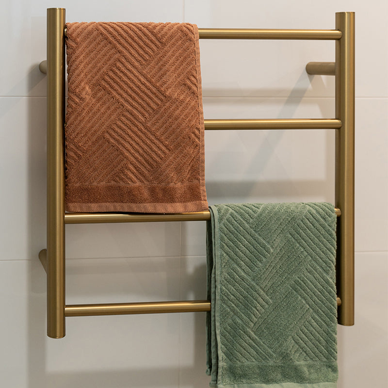 ThermoGroup 4-14 Bars 240V Straight Round Ladder Heated Towel Rail Variant Colour Available