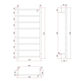 ThermoGroup 4-14 Bars 240V Straight Round Ladder Heated Towel Rail Variant Colour Available