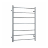 ThermoGroup 600x800x122mm 12V Straight Round Ladder Heated Towel Rail 7 Bars Variant Colour Available