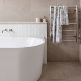 ThermoGroup 600x800x122mm 12V Straight Round Ladder Heated Towel Rail 7 Bars Variant Colour Available