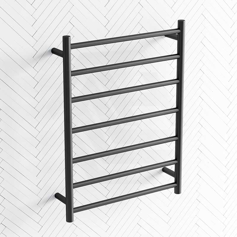 ThermoGroup 600x800x122mm 12V Straight Round Ladder Heated Towel Rail 7 Bars Variant Colour Available