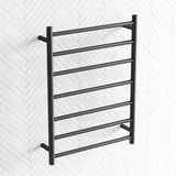 ThermoGroup 600x800x122mm 12V Straight Round Ladder Heated Towel Rail 7 Bars Variant Colour Available