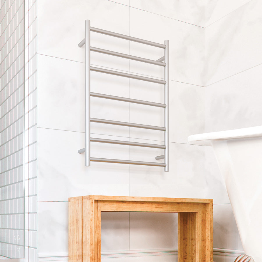 ThermoGroup 4-14 Bars 240V Straight Round Ladder Heated Towel Rail Variant Colour Available