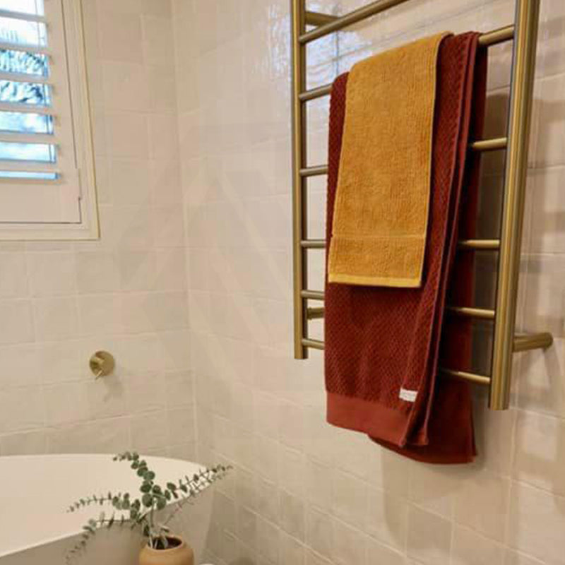 ThermoGroup 4-14 Bars 240V Straight Round Ladder Heated Towel Rail Variant Colour Available