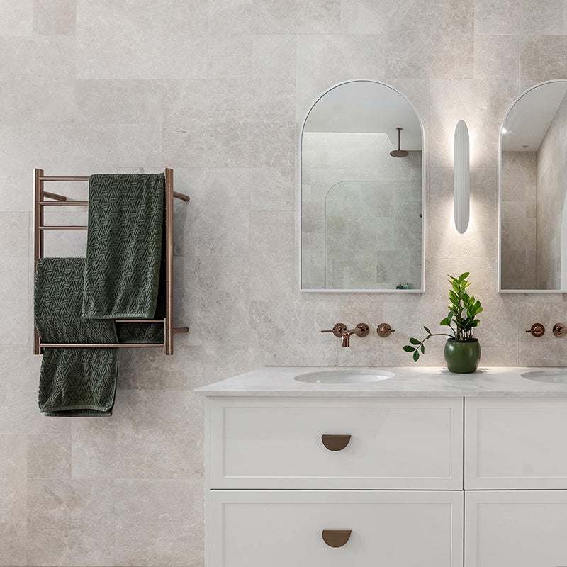 ThermoGroup 4-14 Bars 240V Straight Round Ladder Heated Towel Rail Variant Colour Available