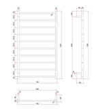 ThermoGroup 4-14 Bars 240V Straight Round Ladder Heated Towel Rail Variant Colour Available