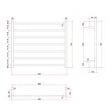 ThermoGroup 4-14 Bars 240V Straight Round Ladder Heated Towel Rail Variant Colour Available