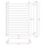 ThermoGroup 4-14 Bars 240V Straight Round Ladder Heated Towel Rail Variant Colour Available