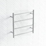 ThermoGroup 550x550x122mm 12V Straight Round Ladder Heated Towel Rail 4 Bars Variant Colour Available
