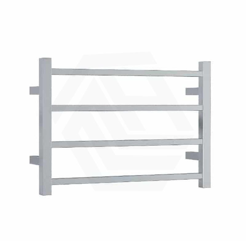 ThermoGroup 4/7 Bars 240V Straight Square Ladder Heated Towel Rail Polished Stainless Steel