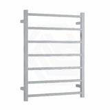 ThermoGroup 4/7 Bars 240V Straight Square Ladder Heated Towel Rail Polished Stainless Steel