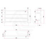 ThermoGroup 4/7/10 Bars 240V Straight Square Ladder Heated Towel Rail Variant Colour Available