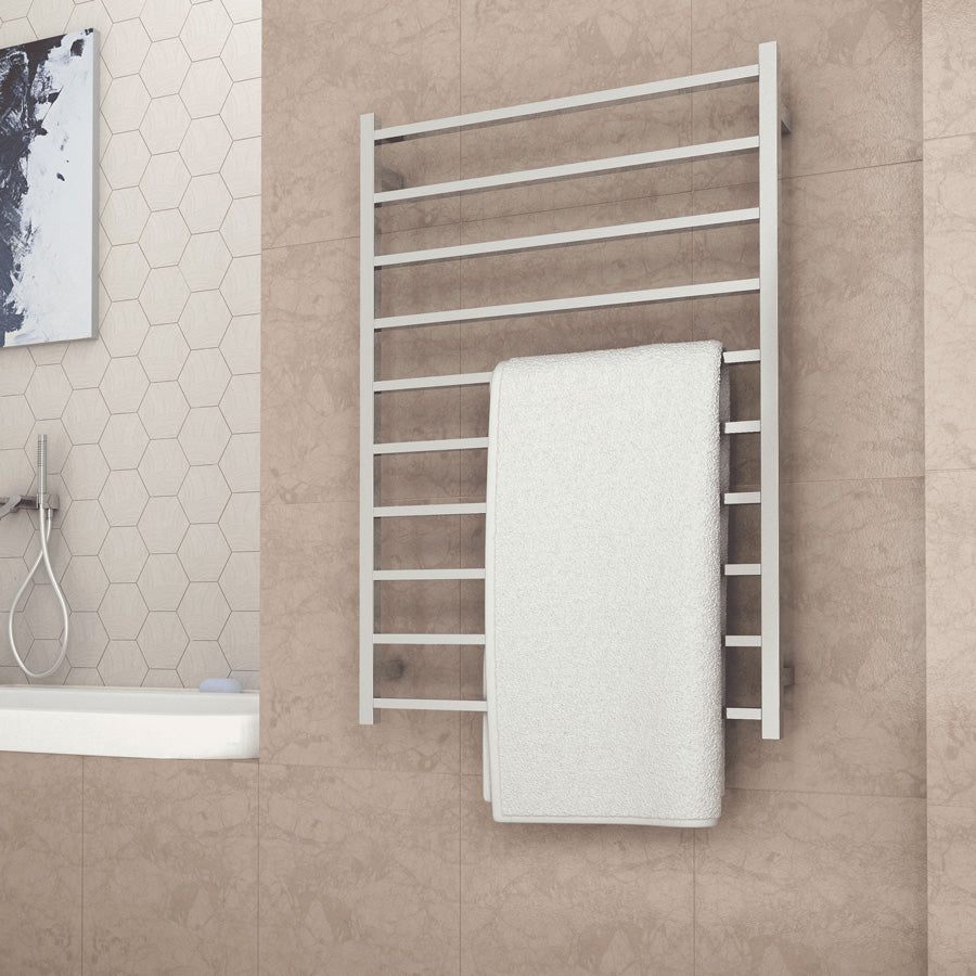 ThermoGroup 4/7/10 Bars 240V Straight Square Ladder Heated Towel Rail Variant Colour Available