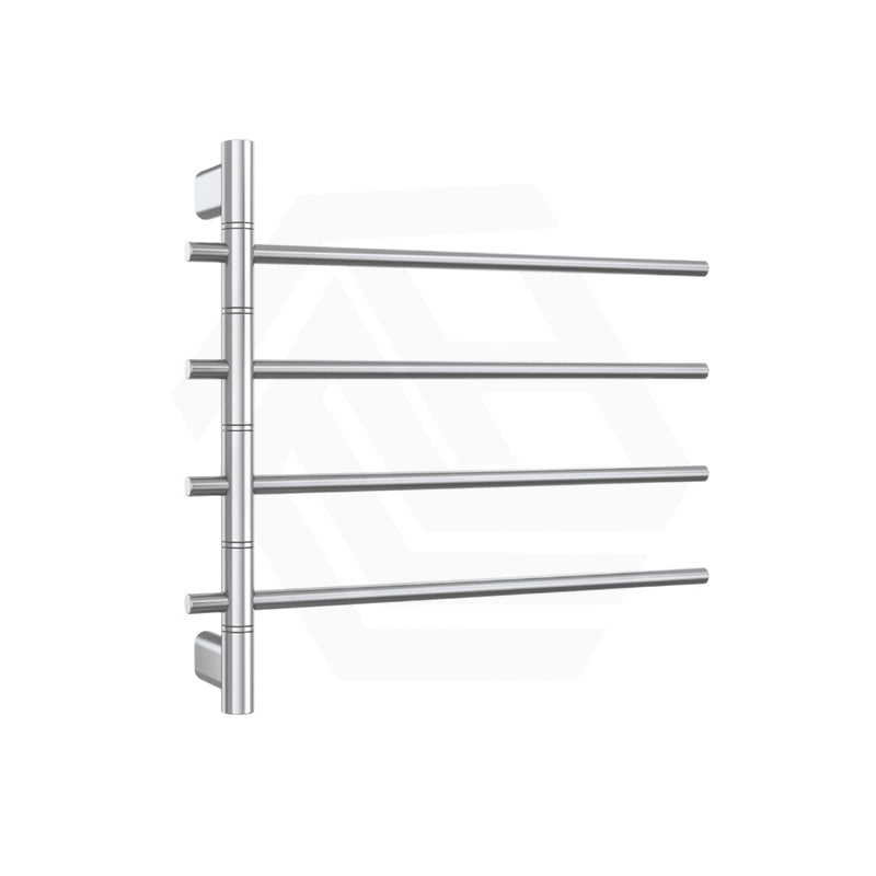 ThermoGroup Thermorail 595x540x104mm 240V Straight Round Swivel Heated Towel Rail 4 Bars 3 Colours Available