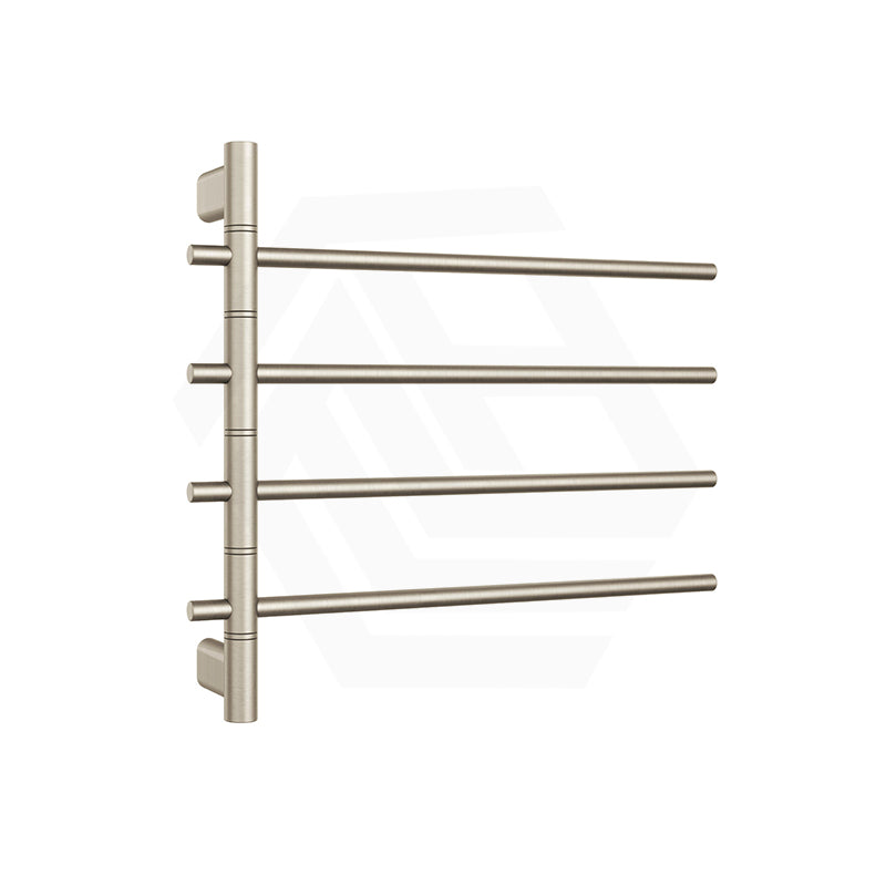 ThermoGroup Thermorail 595x540x104mm 240V Straight Round Swivel Heated Towel Rail 4 Bars 3 Colours Available