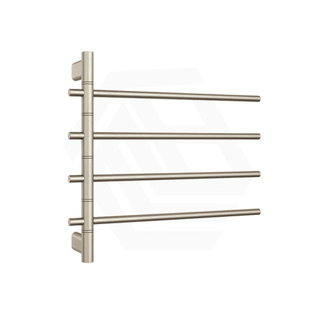 ThermoGroup Thermorail 595x540x104mm 240V Straight Round Swivel Heated Towel Rail 4 Bars 3 Colours Available