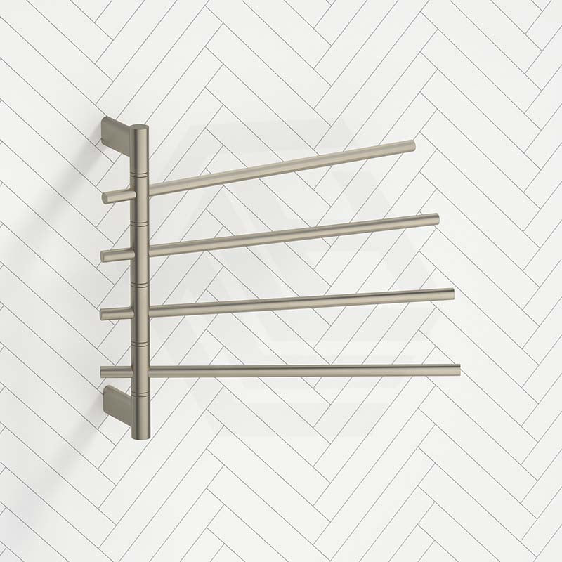 ThermoGroup Thermorail 595x540x104mm 240V Straight Round Swivel Heated Towel Rail 4 Bars 3 Colours Available