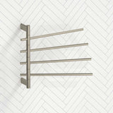 ThermoGroup Thermorail 595x540x104mm 240V Straight Round Swivel Heated Towel Rail 4 Bars 3 Colours Available