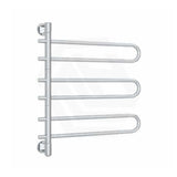 ThermoGroup Thermorail 675x740x99mm 240V Straight Round Swivel Polished Stainless Steel Heated Towel Rail 6 Bars