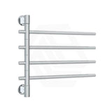 ThermoGroup Thermorail 600x540x99mm Straight Round Polished Stainless Steel Non-Heated Swivel Towel Rail 4Bars
