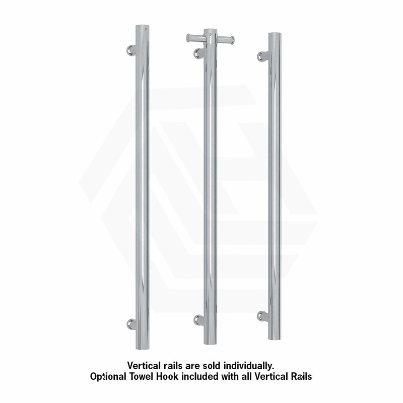 ThermoGroup Thermorail 900mm Straight Round Non-Heated Vertical Single Towel Rail Variant Colour Available