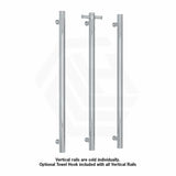 ThermoGroup Thermorail 900mm Straight Round Non-Heated Vertical Single Towel Rail Variant Colour Available