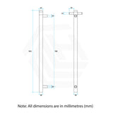 ThermoGroup Thermorail 900mm Straight Round Non-Heated Vertical Single Towel Rail Variant Colour Available