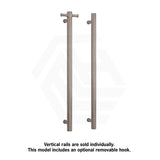 ThermoGroup Thermorail 900mm Straight Round Non-Heated Vertical Single Towel Rail Variant Colour Available