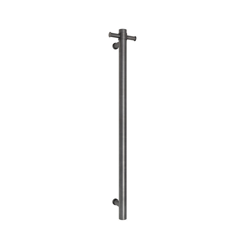 ThermoGroup 12V 900mm Straight Round Vertical Single Heated Towel Rail Variant Colour Available