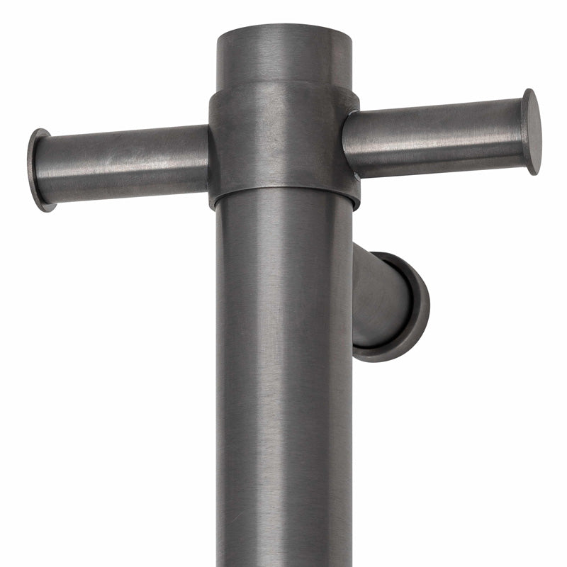 ThermoGroup 12V 900mm Straight Round Vertical 3 Single Heated Towel Rails Variant Colour Available