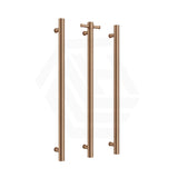 ThermoGroup 12V 900mm Straight Round Vertical 3 Single Heated Towel Rails Variant Colour Available