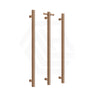 ThermoGroup 12V 900mm Straight Round Vertical 3 Single Heated Towel Rails Variant Colour Available