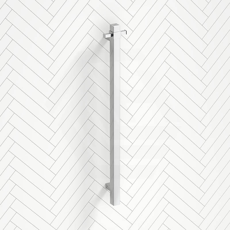 ThermoGroup 12V 900mm Square Vertical Single Bar Heated Towel Rail Variant Colour Available