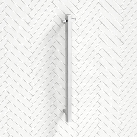 ThermoGroup 12V 900mm Square Vertical Single Bar Heated Towel Rail Variant Colour Available